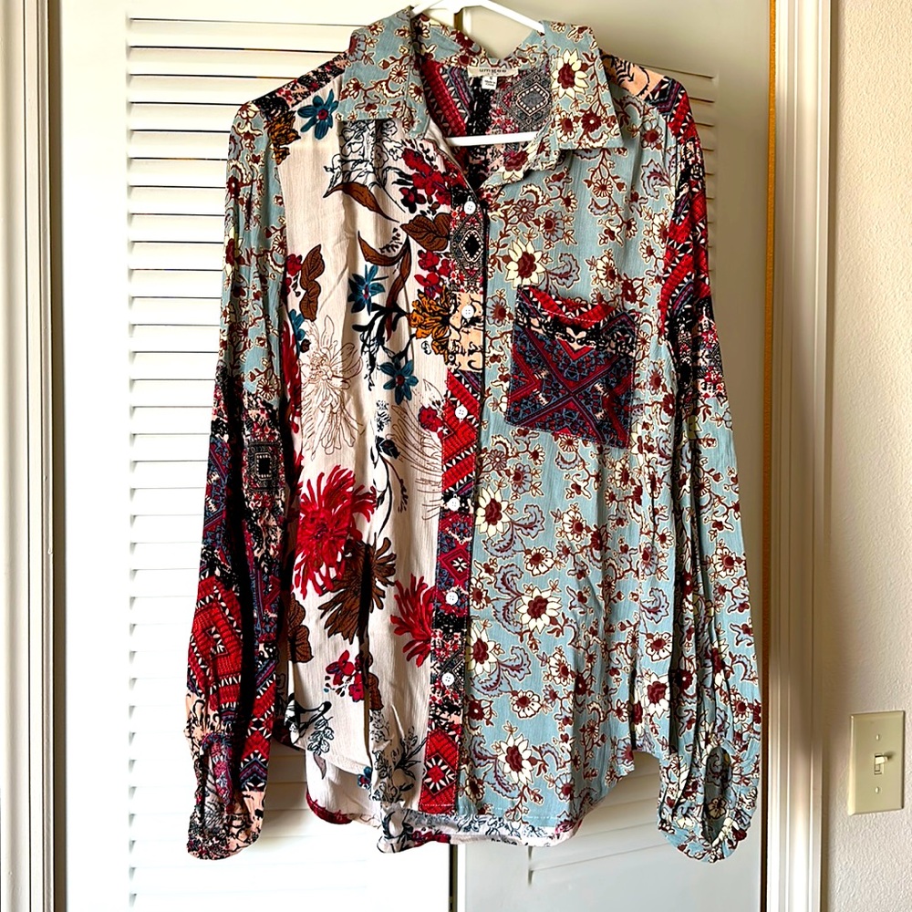 Patchwork Floral Blouse